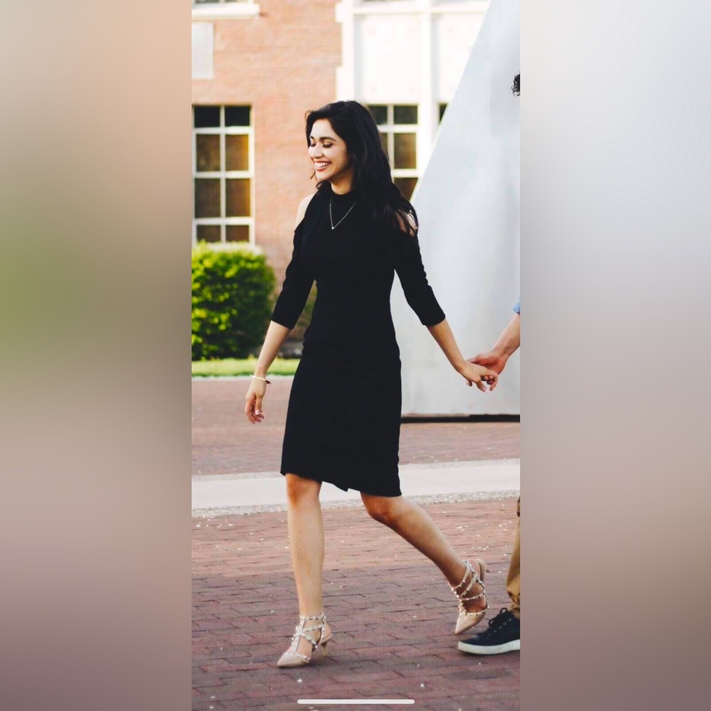 Black Halo Midi Cocktail Dress